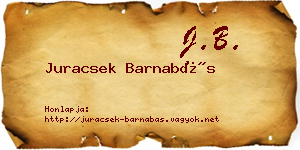 Juracsek Barnabás névjegykártya