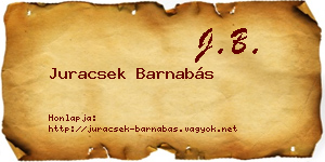 Juracsek Barnabás névjegykártya