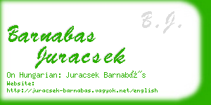 barnabas juracsek business card